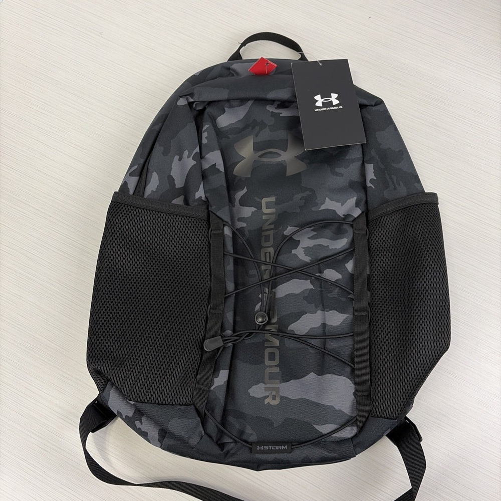 Under Armour Storm Men's 26L Hustle Sport 6.0 Backpack, Black Camo NEW